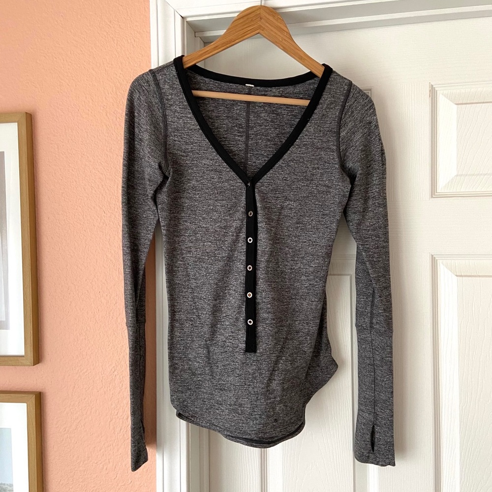 Lululemon Long Sleeve Henley Top